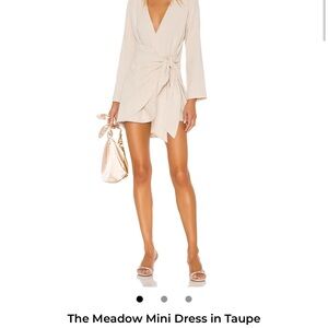 L'Academie Taupe Mini Dress